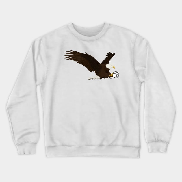 Volleyball Eagle Crewneck Sweatshirt by College Mascot Designs